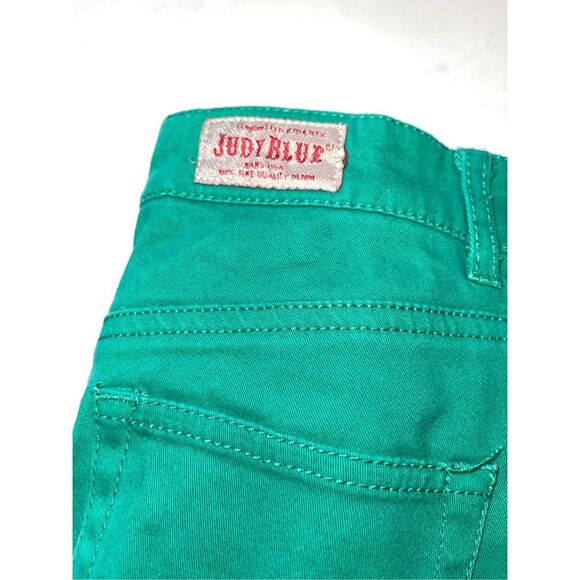 JUDY‎ BLUE Jeans~Womens 3 Green~High Waist~Skinny Fit~Stretch - Picture 2 of 7